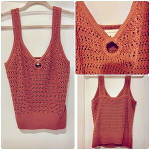 NWOT The General Good Mori Crochet Sweater Tank